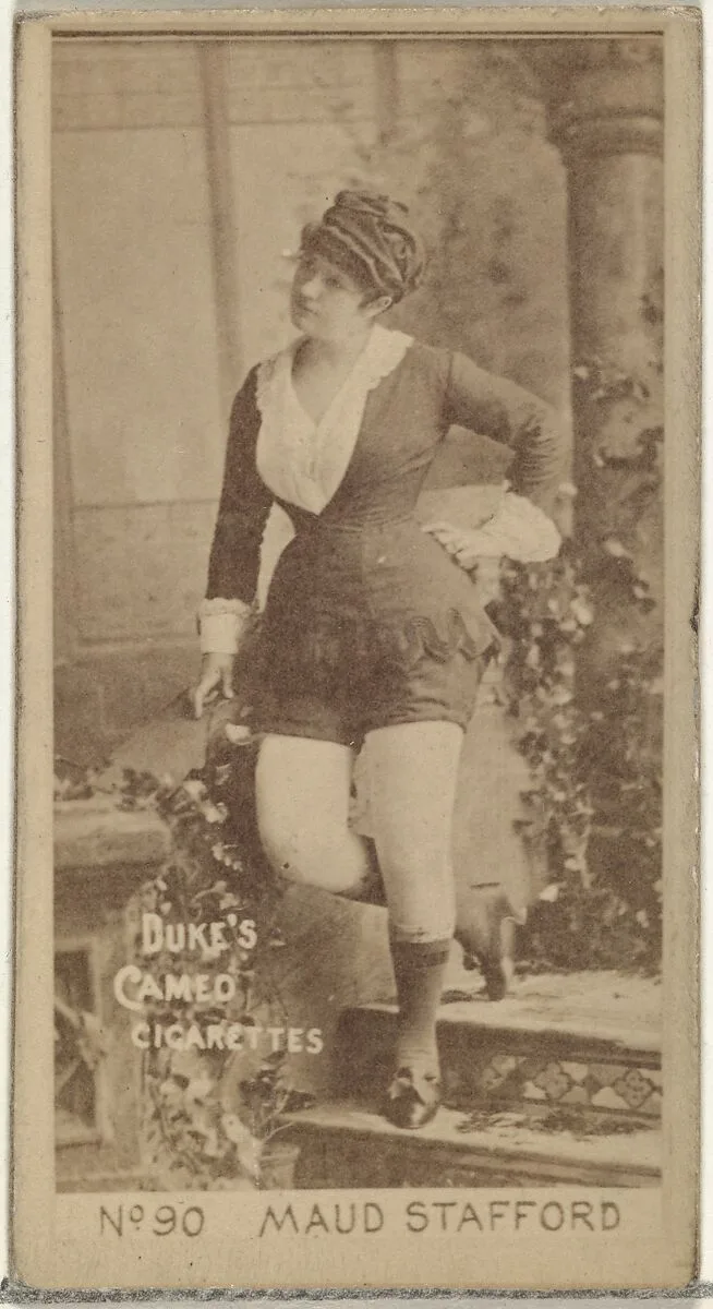Card Number 90, Maud Stafford, from the Actors and Actresses series (N145-4) issued by Duke Sons & Co. to promote Cameo Cigarettes — W. Duke, Sons & Co.