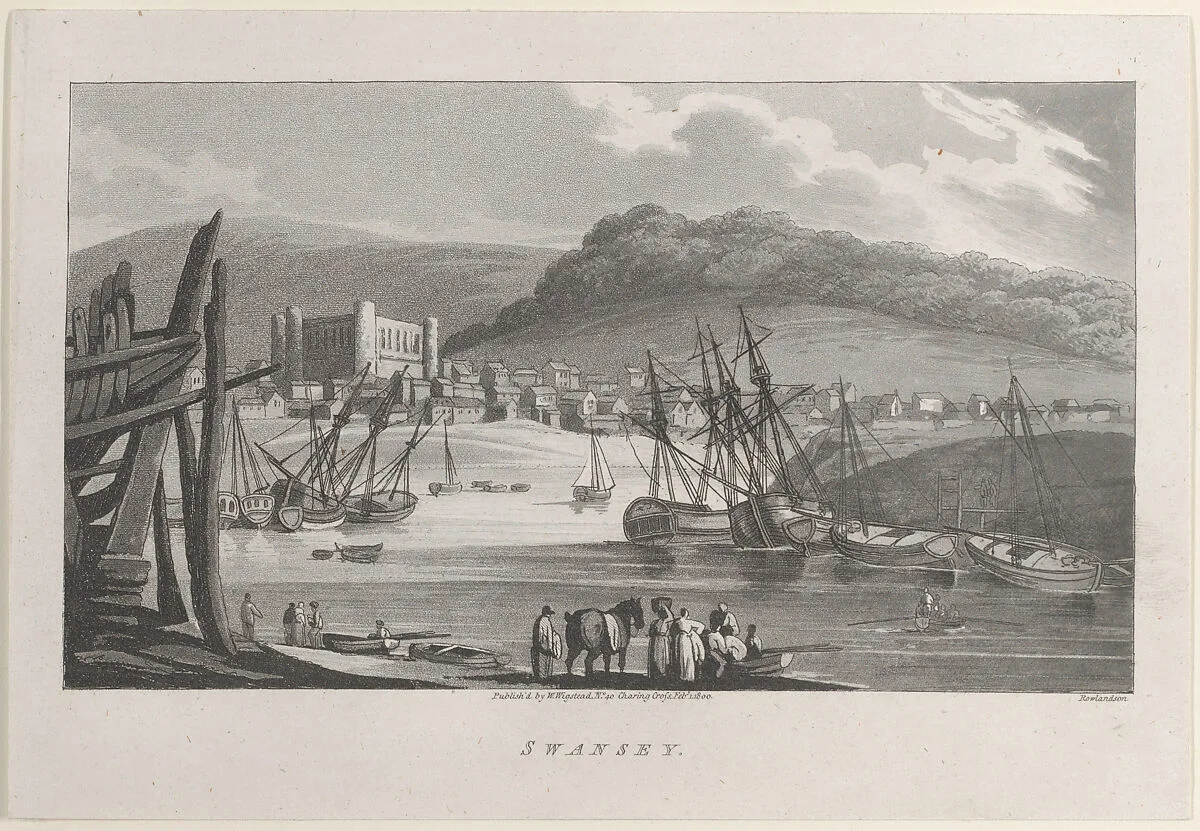 Swansey, from "Remarks on a Tour to North and South Wales, in the year 1797" — John Hill|Henry Wigstead|W. Wigstead|Thomas Rowlandson