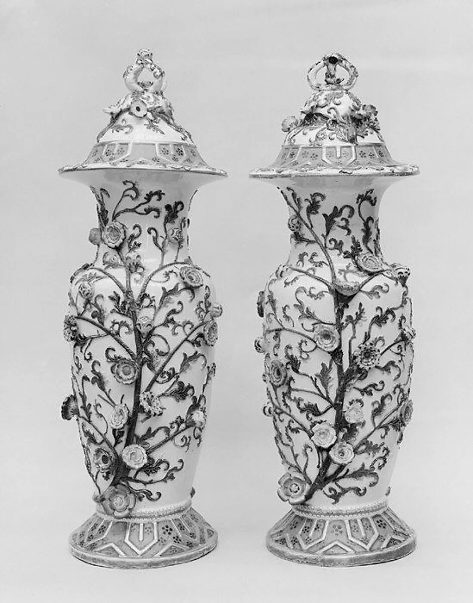 Pair of vases with covers — Lane Delph
