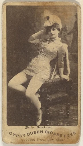 Billie Barlow, from the Actors and Actresses series (N171) for Gypsy Queen Cigarettes