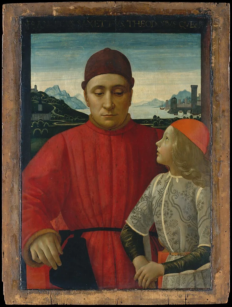 Francesco Sassetti (1421–1490) and His Son Teodoro — Domenico Ghirlandaio (Domenico Bigordi)
