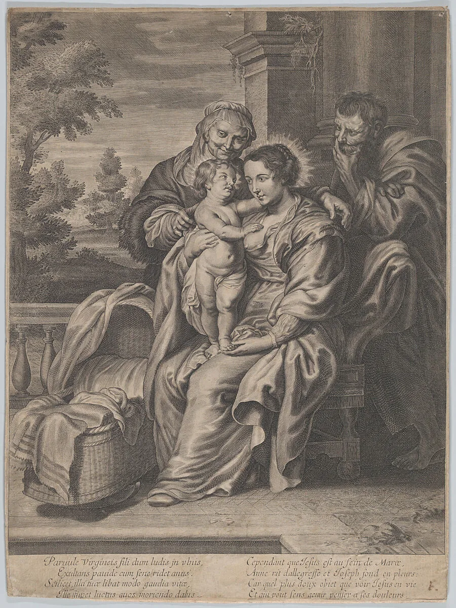 The Virgin and Child with Saint Anne and Joseph — Peter Paul Rubens|Anonymous|Schelte Adams à Bolswert