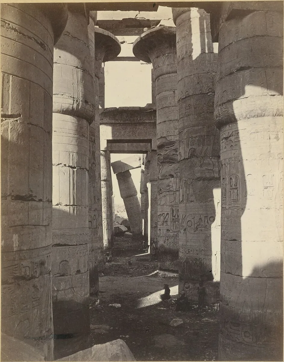Haute-Egypt, Salle Hypostyle à Karnak — Adolphe Braun