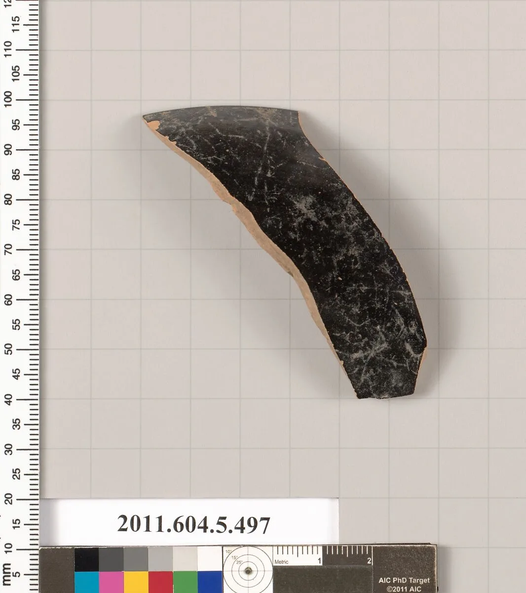 Terracotta rim fragment of a kylix (drinking cup)? — Unknown