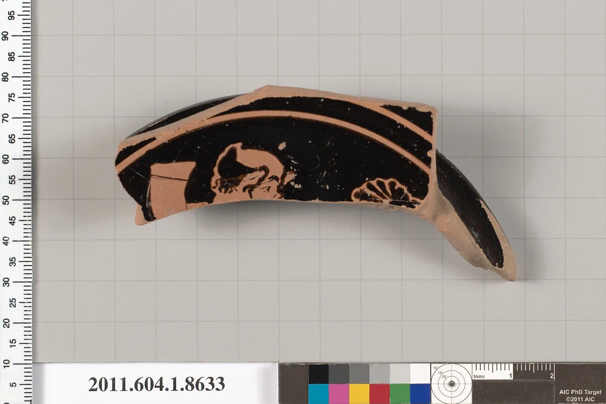 Terracotta fragment of a stemless kylix (drinking cup) — Unknown