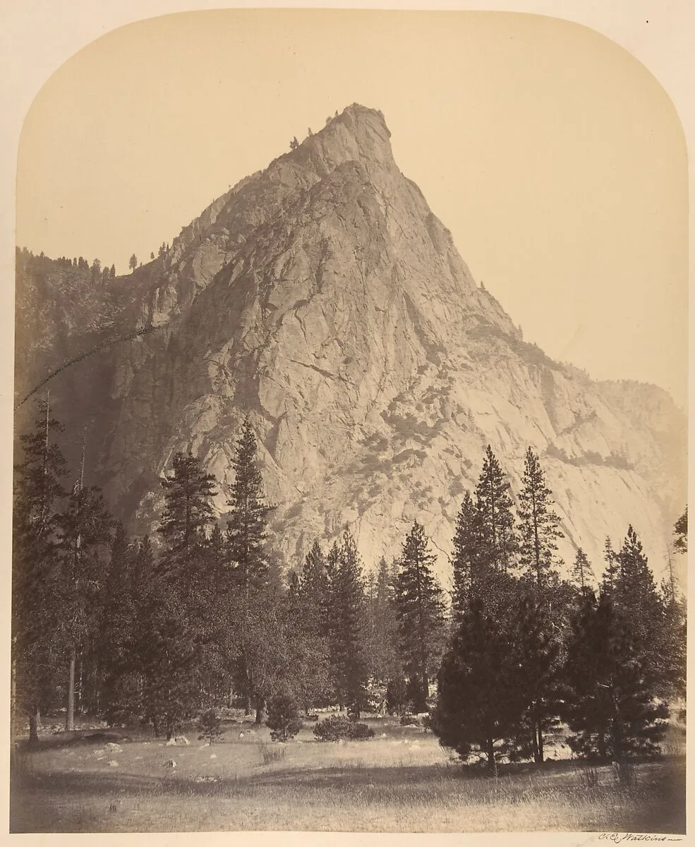 Three Brothers, Front View, 4480 Feet — Carleton E. Watkins