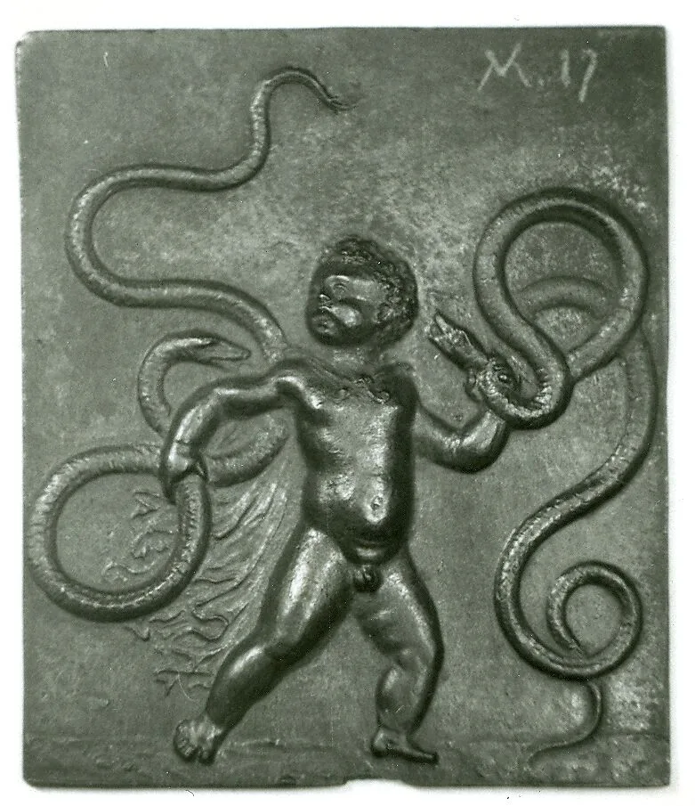 The Infant Hercules Strangling the Serpents — Master of the Labours of Hercules, Verona (?)