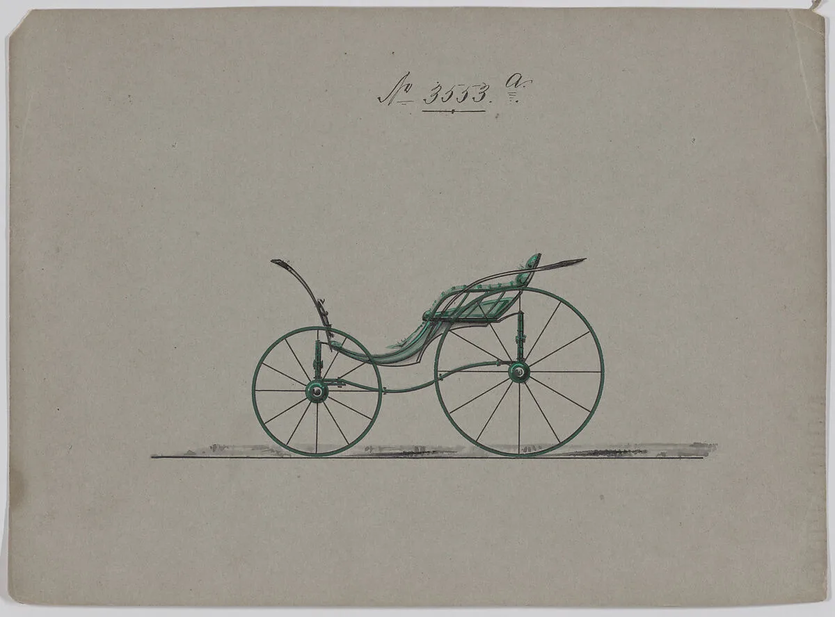 Design for Pony Phaeton, no. 3553a — Brewster & Co.