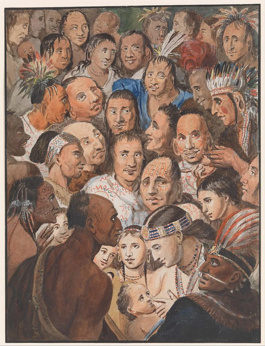 Tableau of Indian Faces — John Lewis Krimmel|Pavel Petrovich Svinin