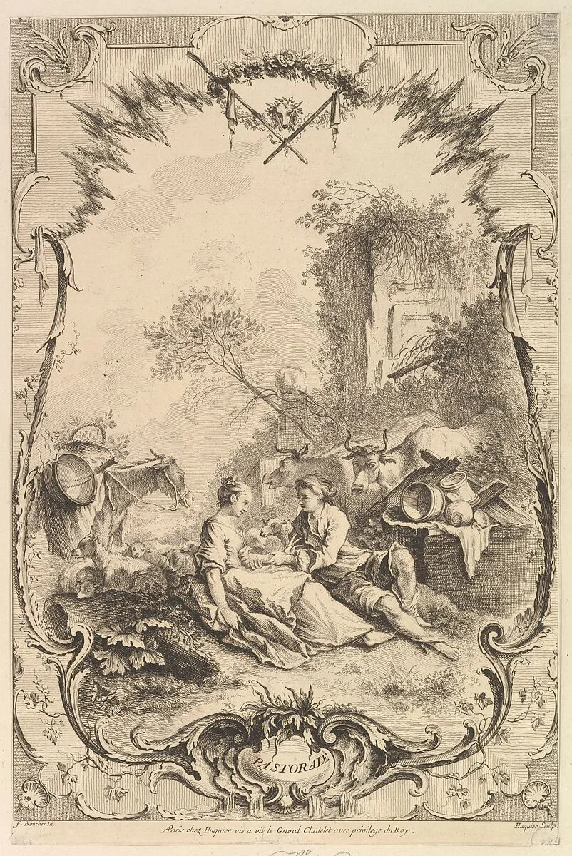 Pastorale — Gabriel Huquier|François Boucher|Gabriel Huquier