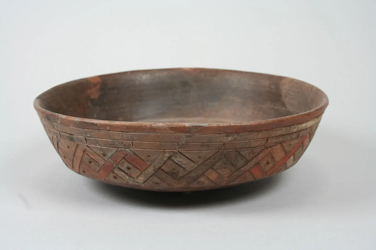 Incised bowl with geometric pattern — Unknown