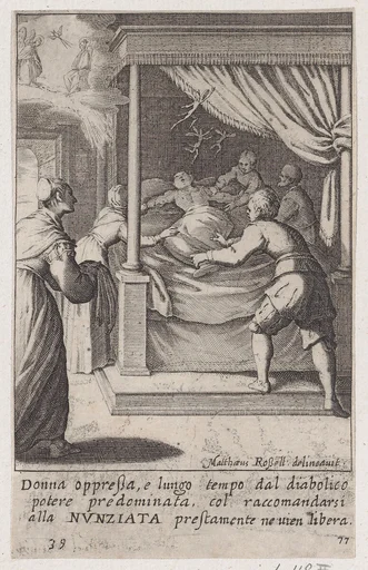 The Oppressed Woman, from Scelta d'Alcuni Miracoli e Grazie della Santissima Nunziata di Firenze (Selection of Some Miracles and Graces that Occurred in the Church of the Annunziata in Florence)