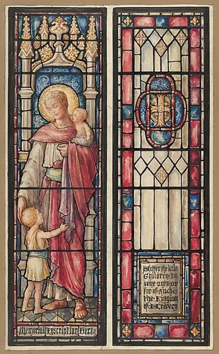 Suffer the Little Children to Come Unto Me: Design for Two Panels in a Stained Glass Window
