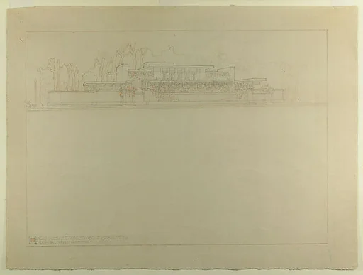 Mrs. Avery Coonley Kindergarten, perspective view