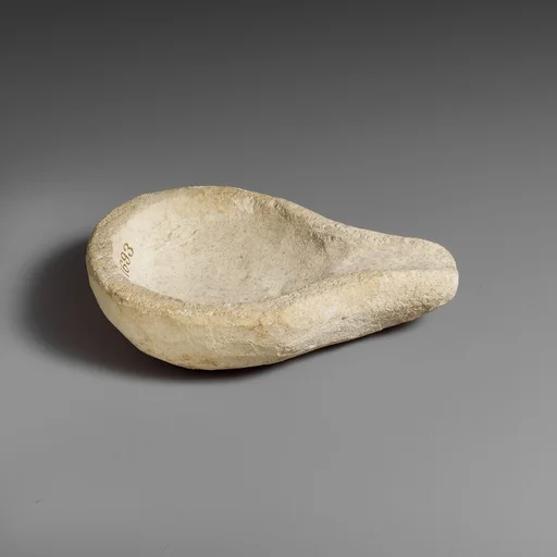 Limestone saucer lamp