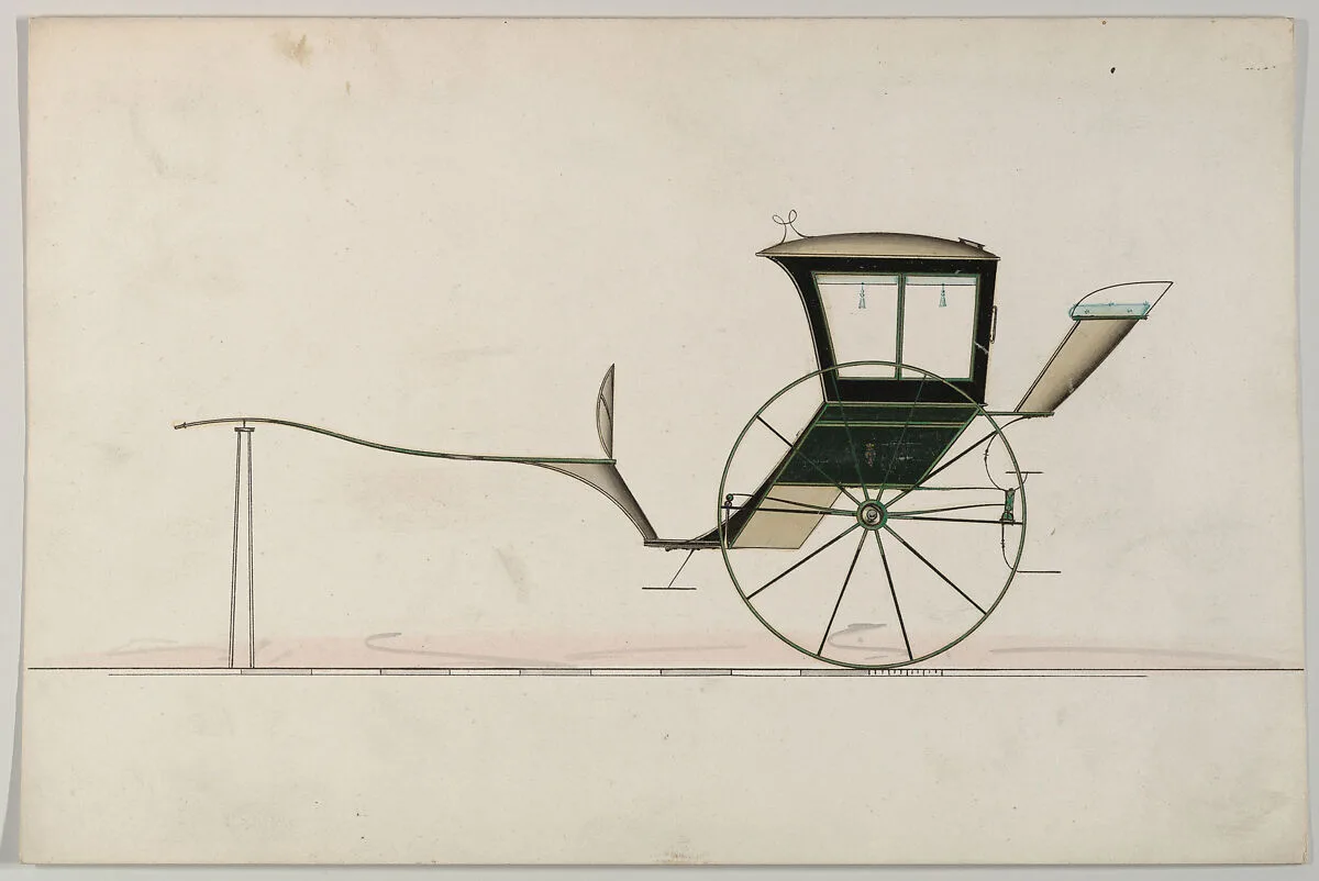 Design for Hansom Cab (unnumbered) — Brewster & Co.