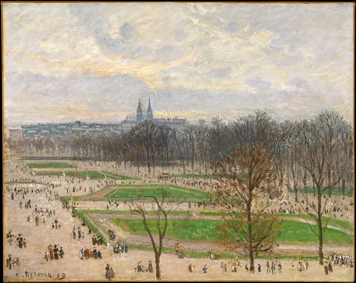 The Garden of the Tuileries on a Winter Afternoon — Camille Pissarro