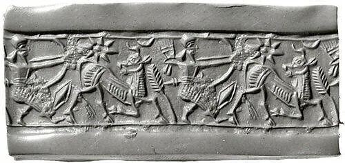 Cylinder seal with hunting scene — Unknown