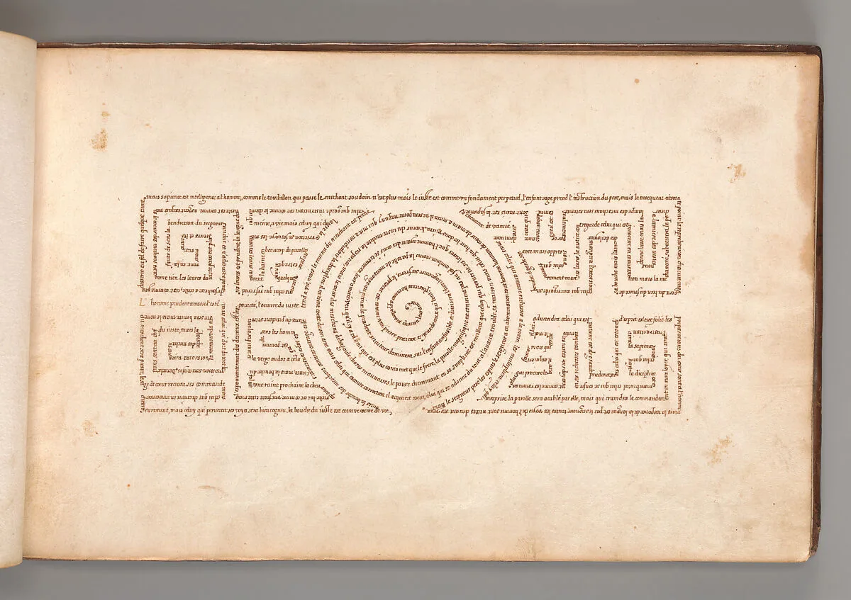 Micrographic Design in the Shape of a Labyrinth — Anonymous