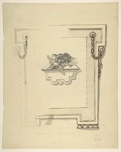 Panel with an Owl Killing a Dove