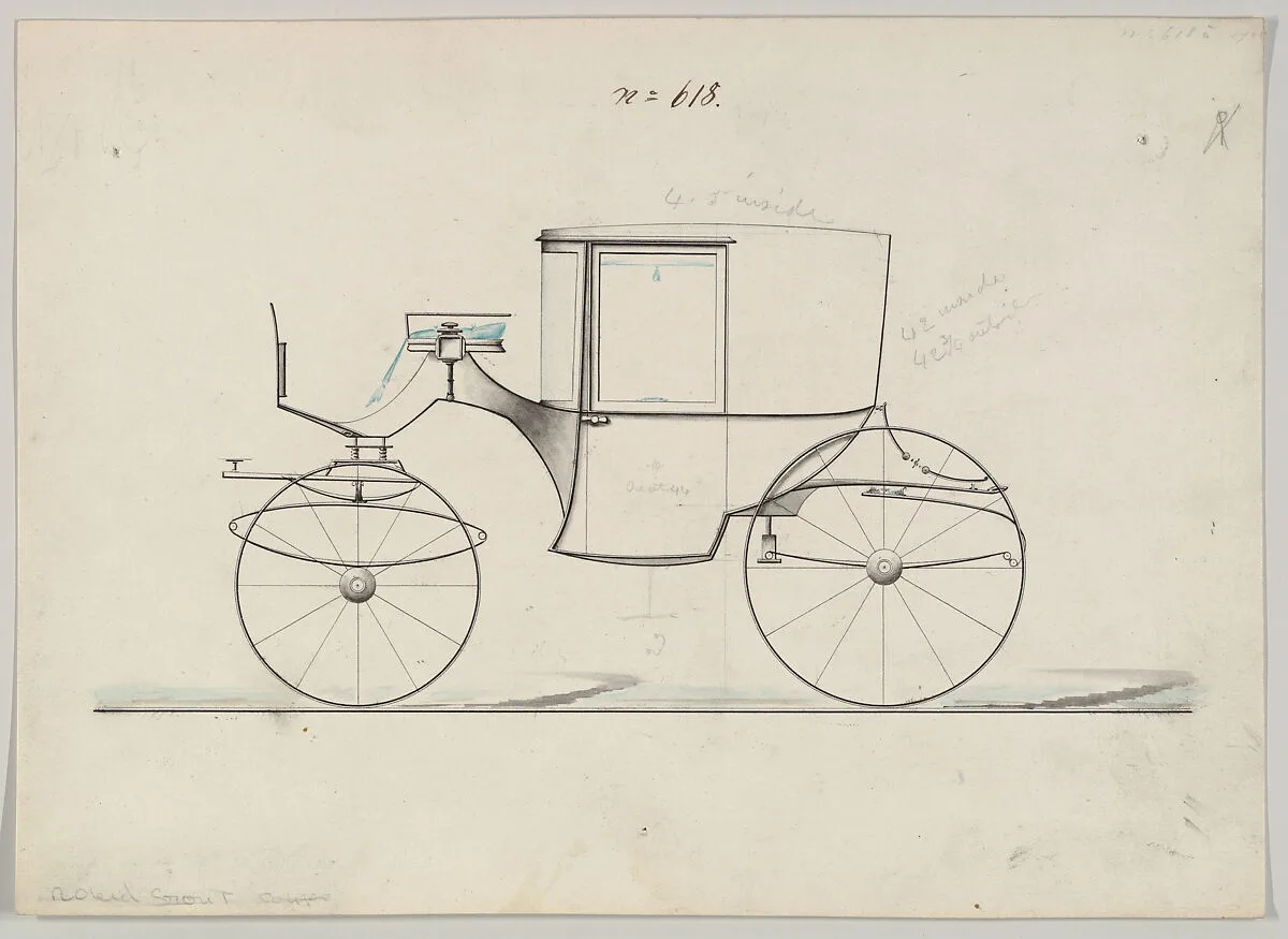 Design for Coupé, no. 618 ("Round Front Coupé") — Brewster & Co.