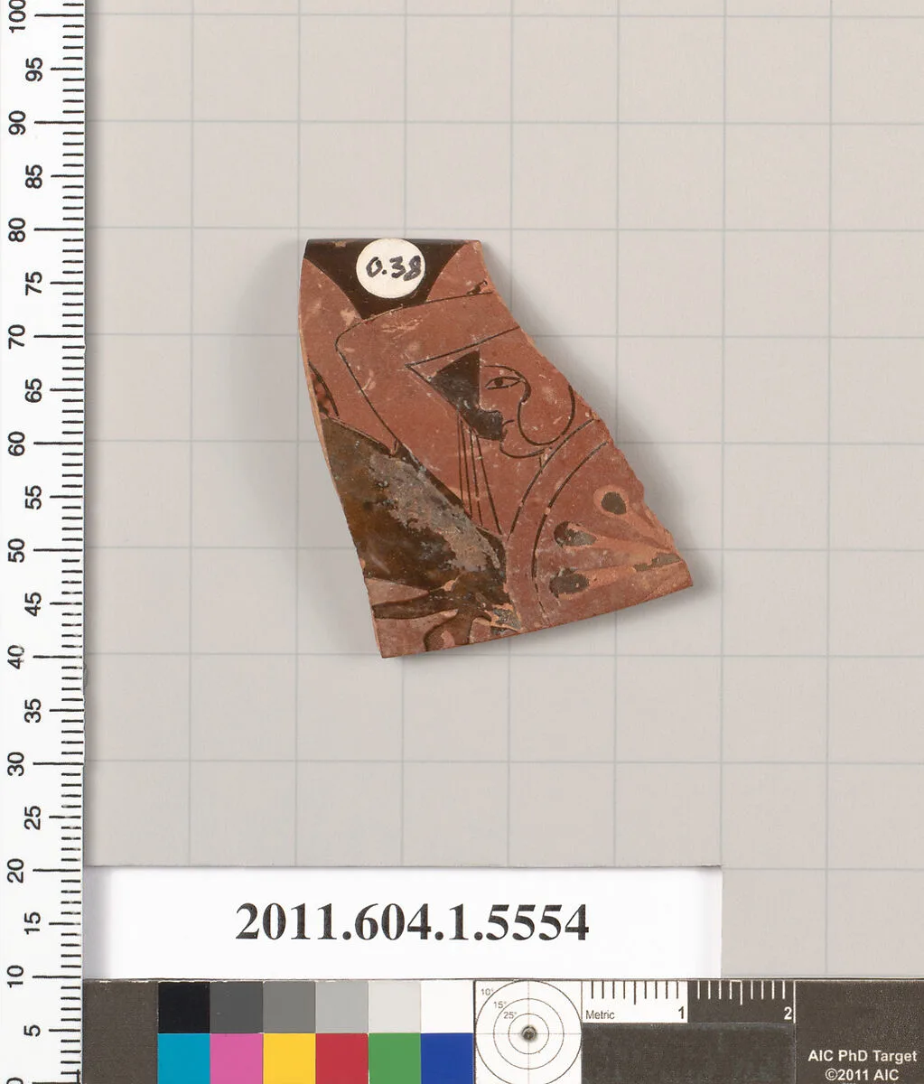 Terracotta rim fragment of a kylix (drinking cup) — Unknown