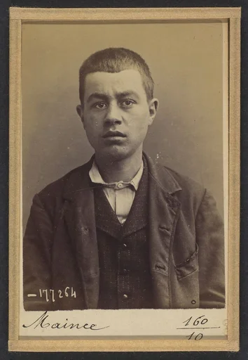 Maince. Émile. 19 ans, né à Levallois-Perret (Seine). Réparateur d'objets d'arts. Anarchiste. 6/1/94.