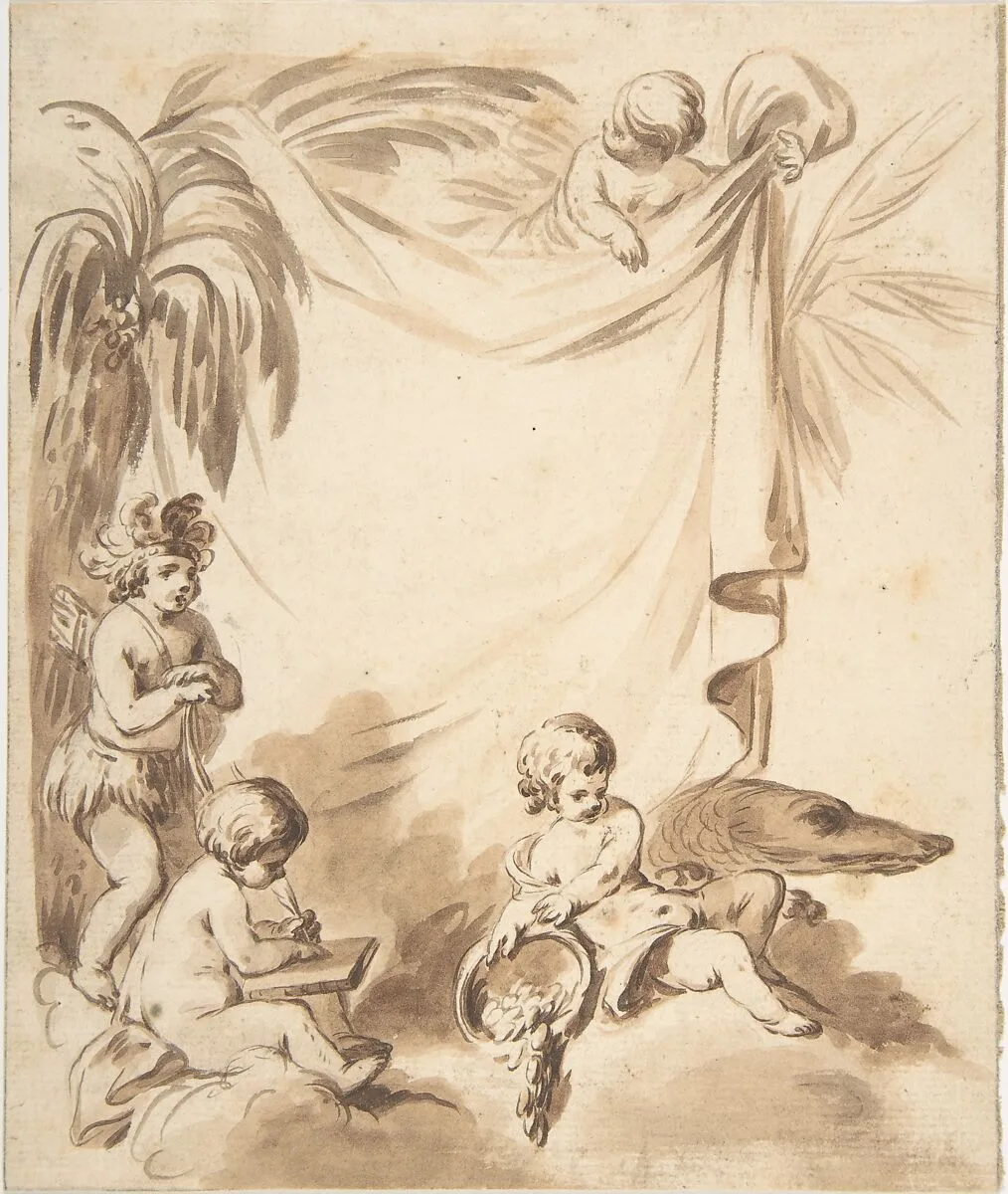 Allegories of America, Asia, and Europe — Anonymous, French, 18th century
