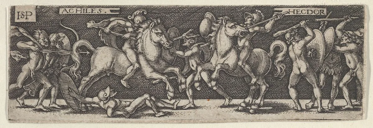 Achilles and Hector — Sebald Beham