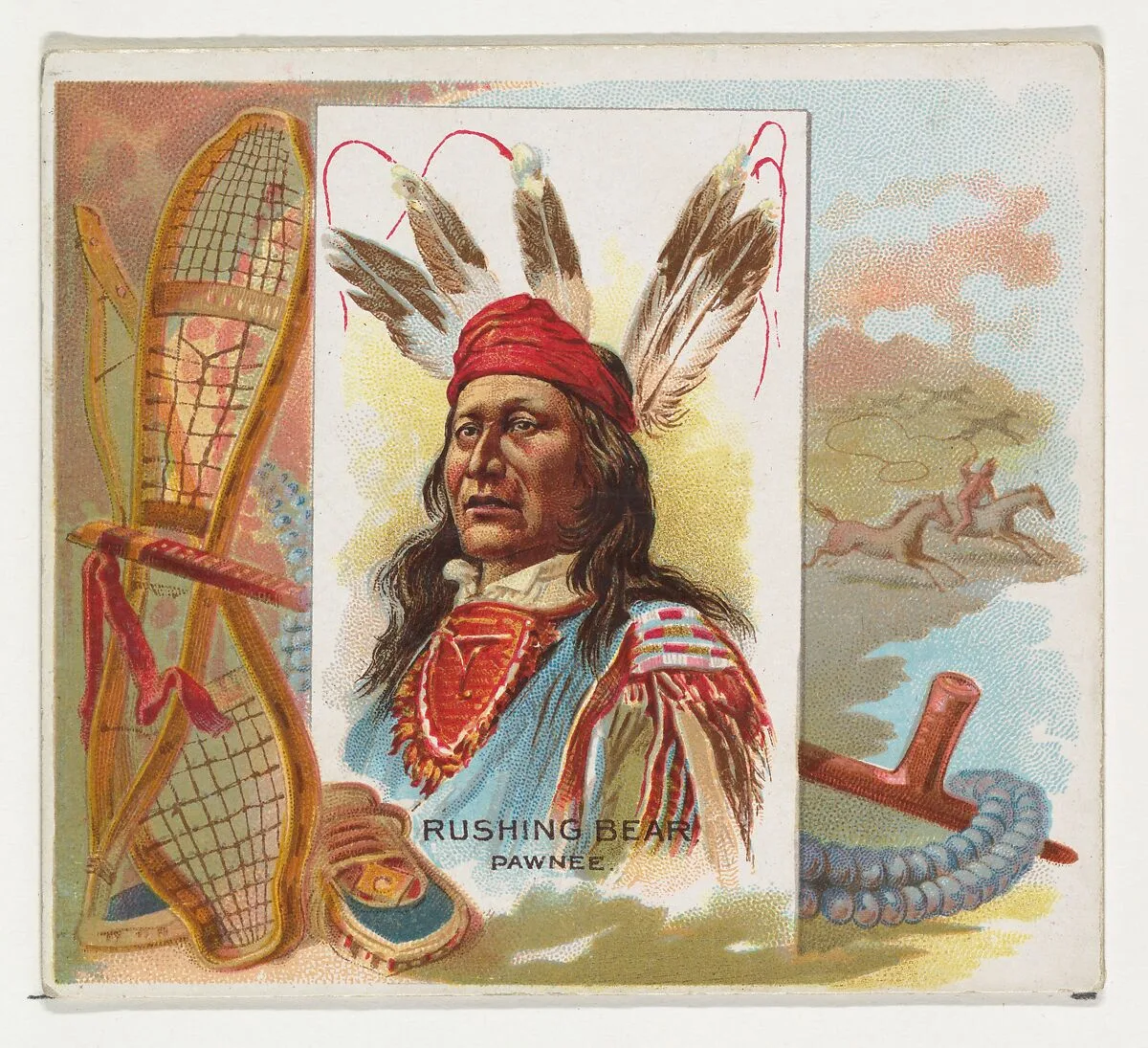 Rushing Bear, Pawnee, from the American Indian Chiefs series (N36) for Allen & Ginter Cigarettes — Allen & Ginter