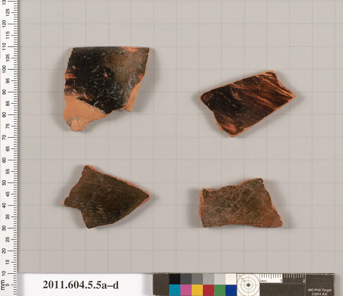 Terracotta fragments of a kylix (drinking cup) — Unknown