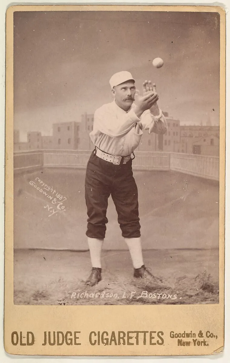 Richardson, Left Field, Boston, from the series Old Judge Cigarettes — Goodwin & Company