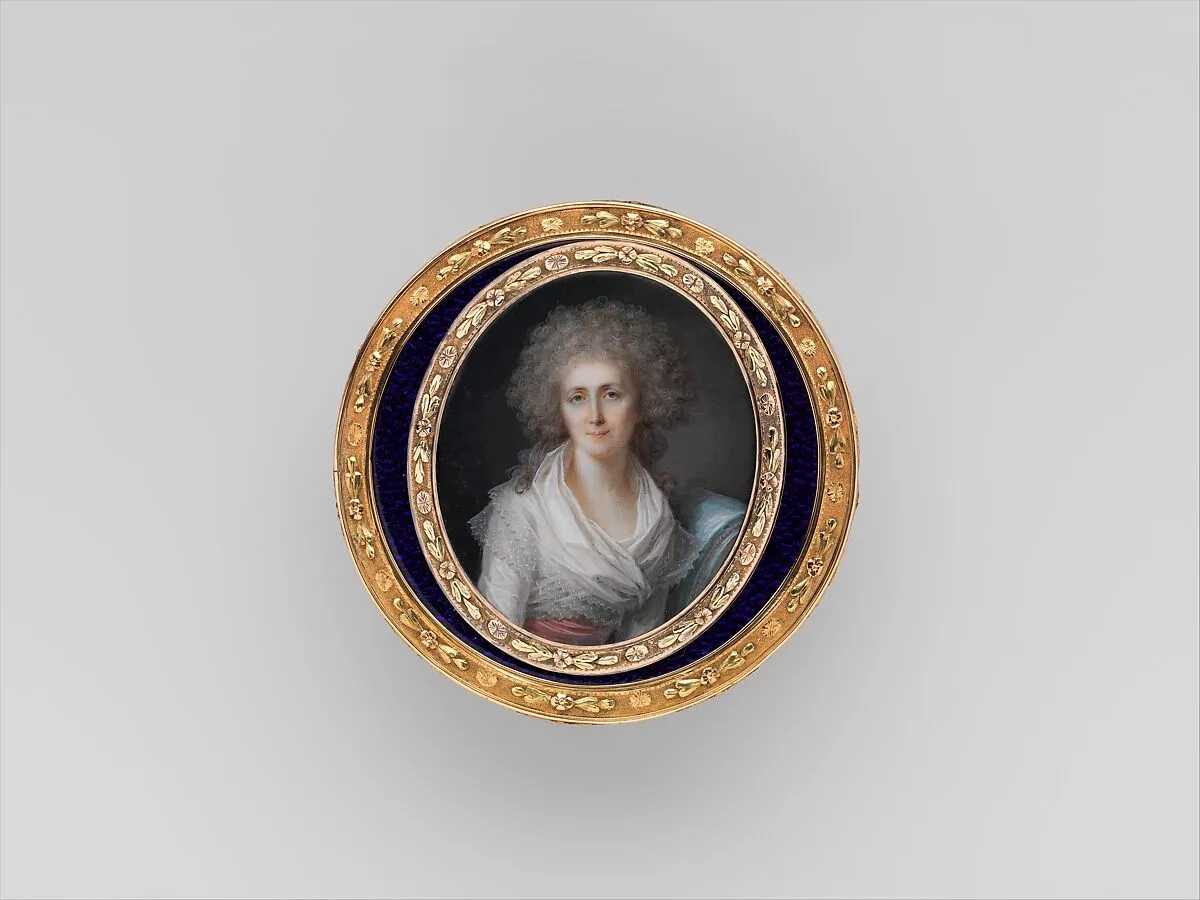 Box with miniature portrait of a woman — French Painter