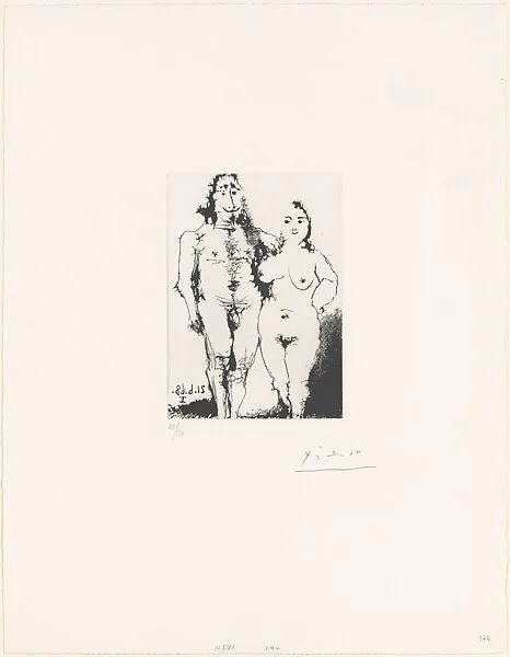 Nude Couple Posing, from 347 Suite — Aldo and Piero Crommelynck|Pablo Picasso|Galerie Louise Leiris