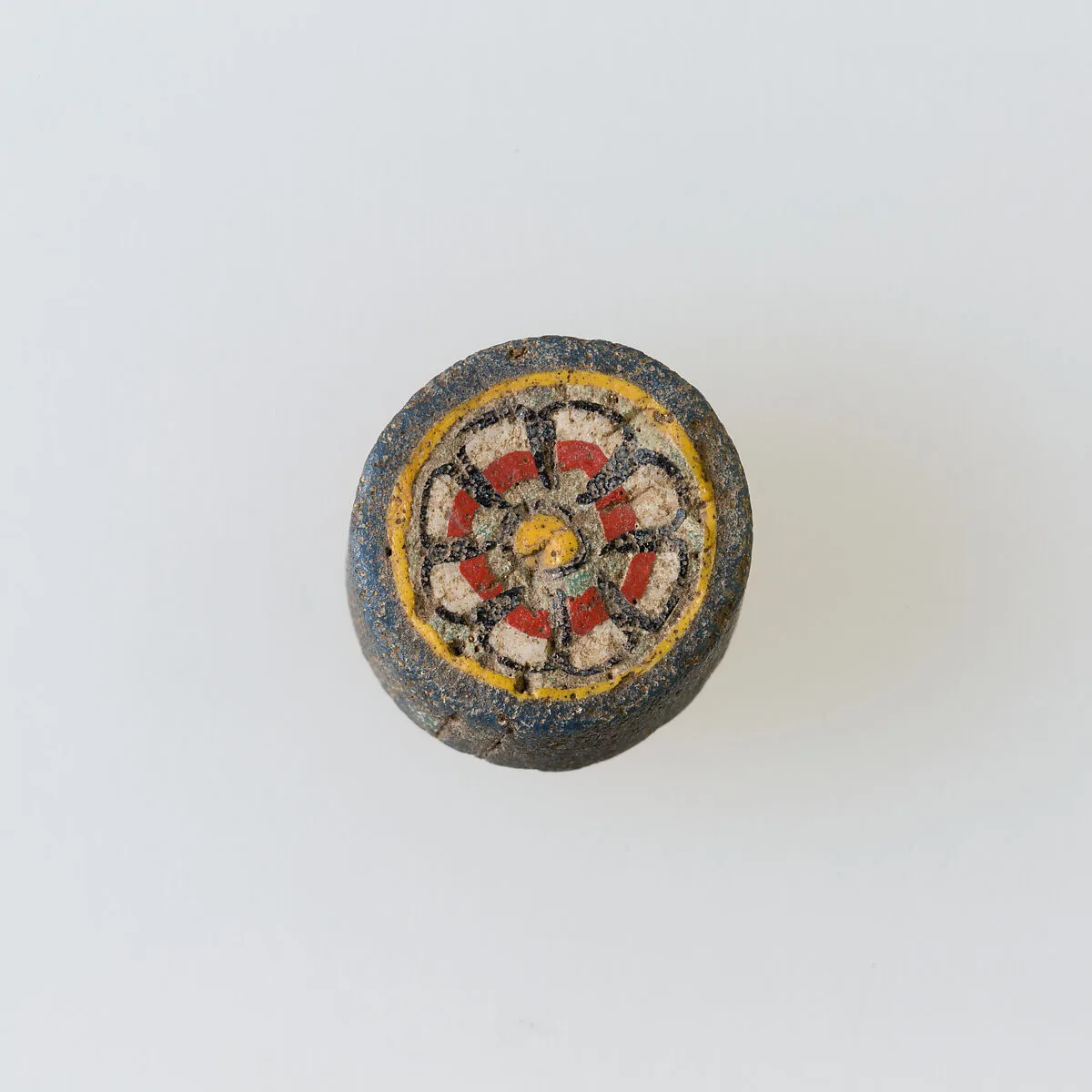 Inlay / bead blank, section of circular floral cane — Unknown