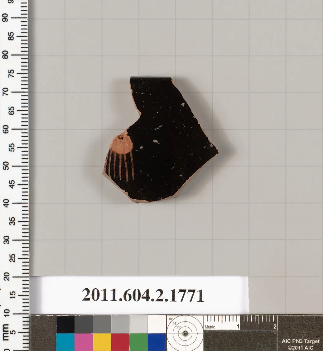 Terracotta rim fragment of a skyphos (deep drinking cup) — Unknown