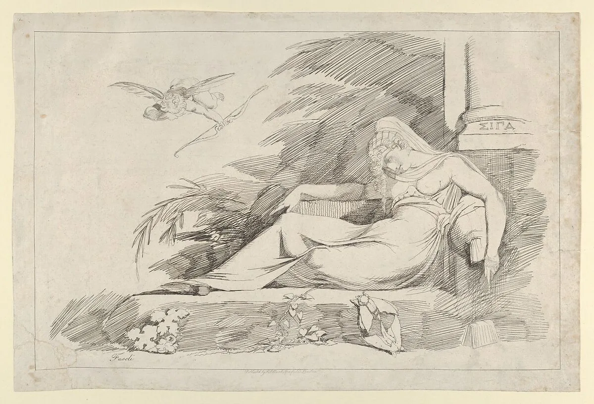 Sleeping Woman with a Cupid (Hush) — Henry Fuseli|Robert Pollard