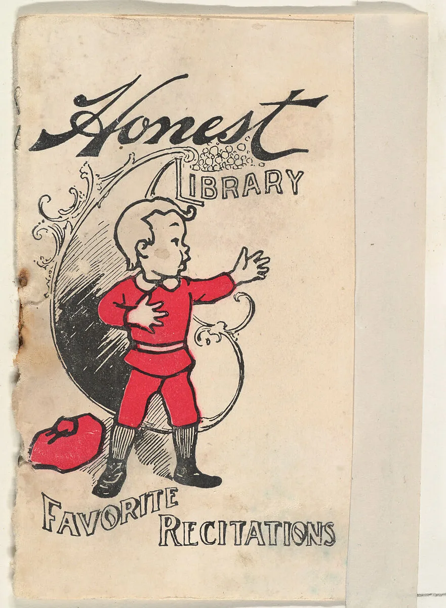 Favorite Recitations, from the Honest Library series (N115) issued by Duke Sons & Co. to promote Honest Long Cut Tobacco — Donaldson Brothers|W. Duke, Sons & Co.