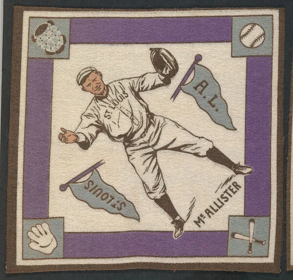 Bill McAllister, St. Louis, American League from Baseball Players Felt Blanket series (B18) — Unknown