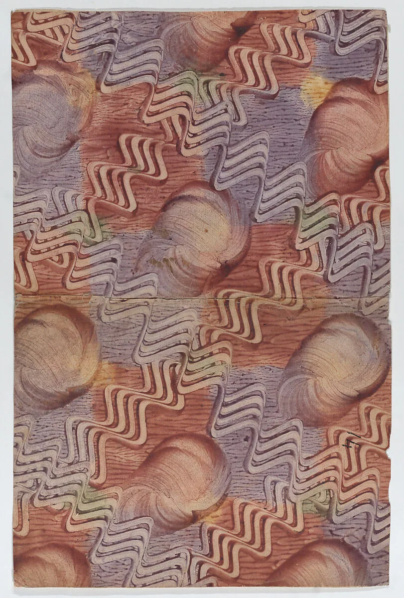 Book cover with zigzag stripe pattern — Anonymous