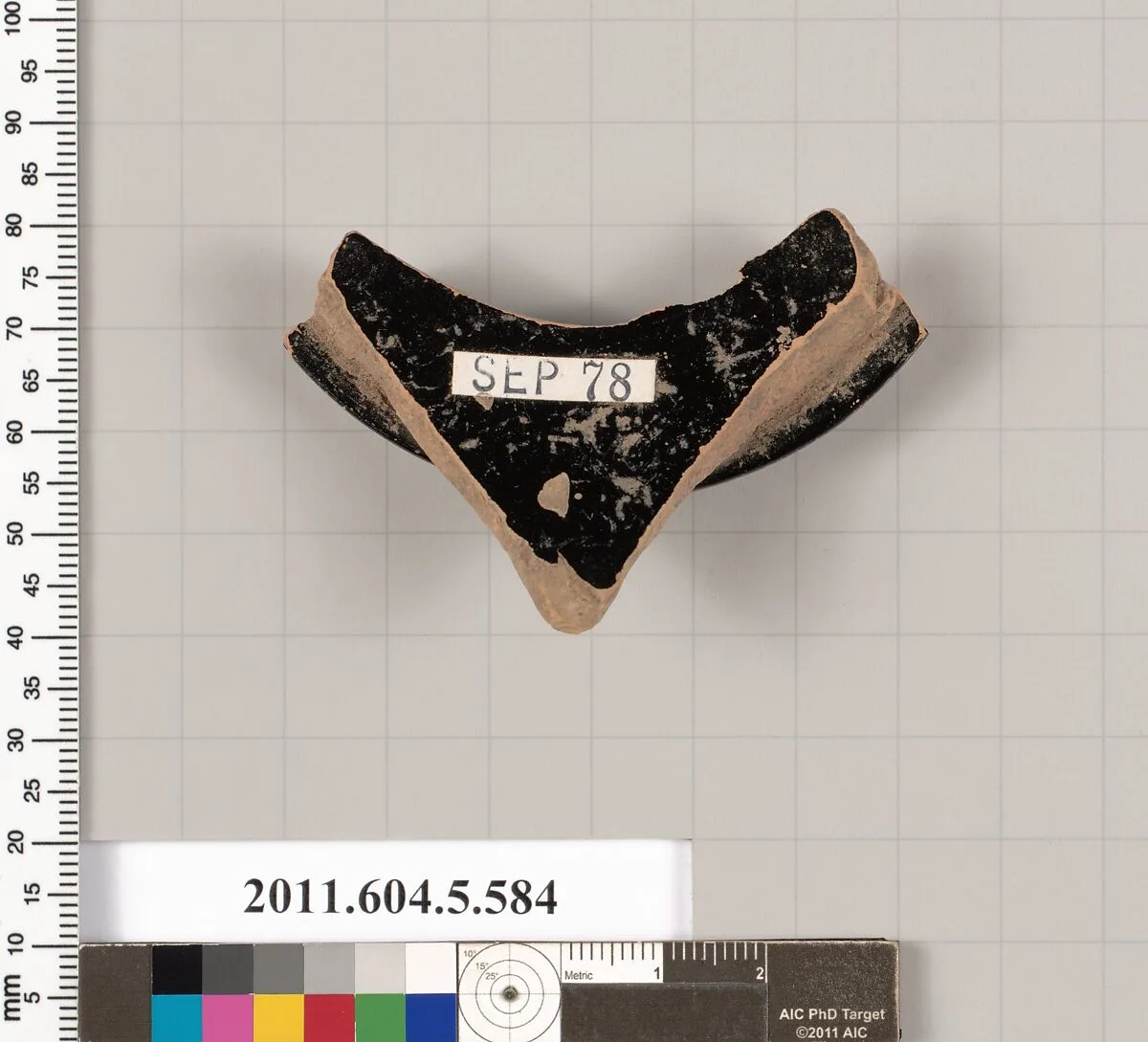 Terracotta fragment of a stemless kylix (drinking cup) — Unknown
