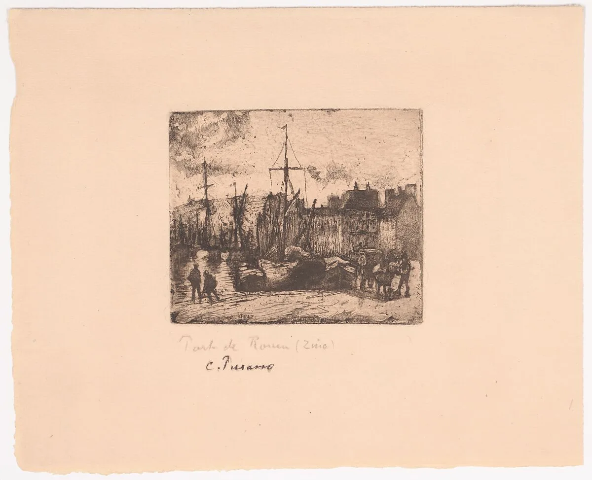 The Port of Rouen — Camille Pissarro