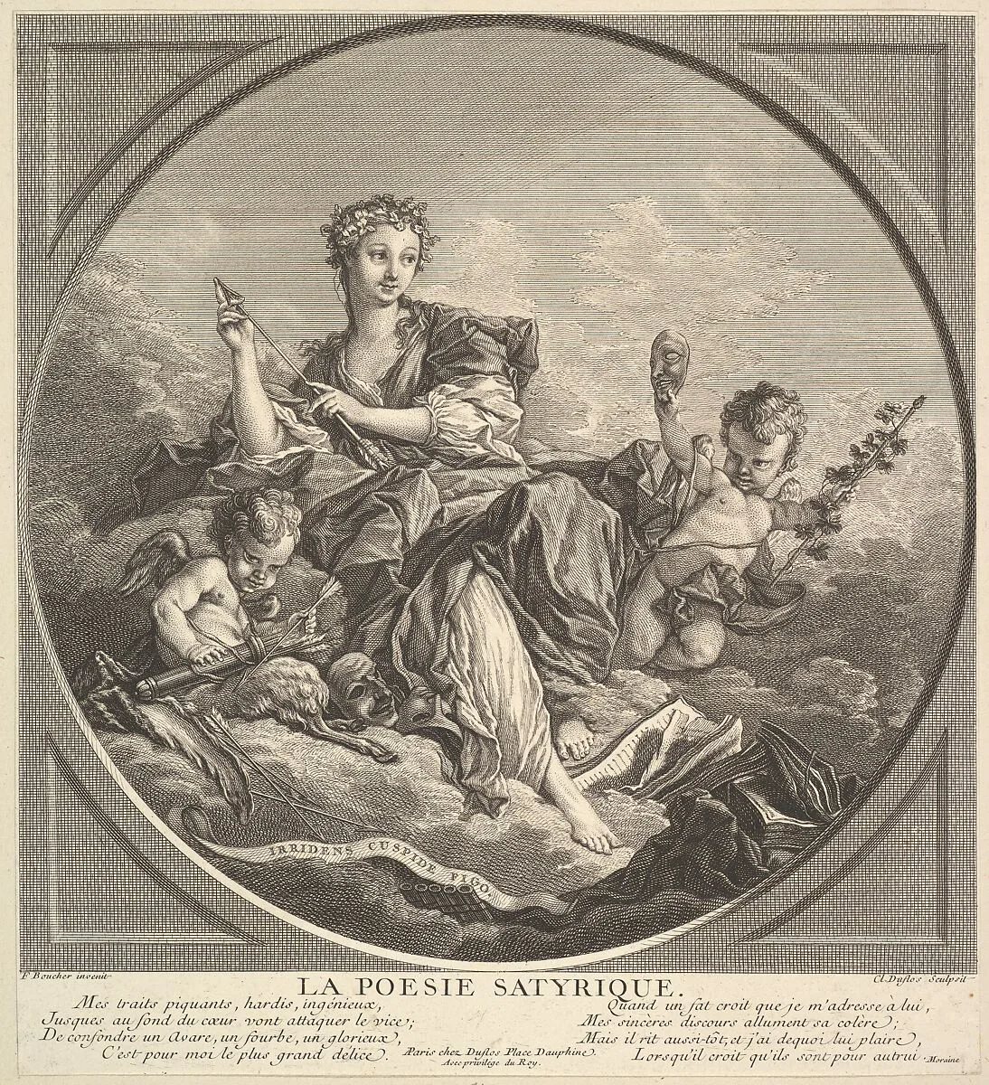 Satyrical Poetry — Claude Augustin Duflos le Jeune|François Boucher