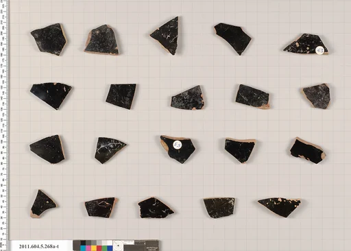 Terracotta fragments of kylikes (drinking cups)
