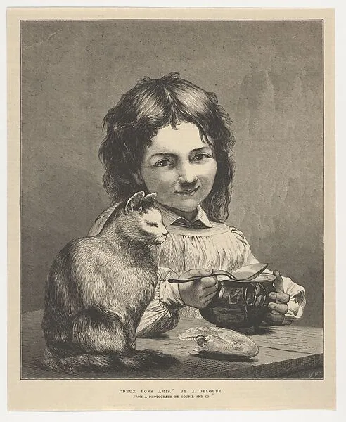 Deux Bons Amis (Two Good Friends), from "Illustrated London News" — William Hollidge|François-Alfred Delobbe