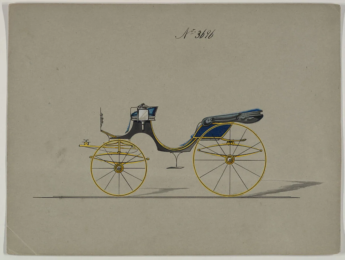 Design for Cabriolet or Victoria, no. 3696 — Brewster & Co.
