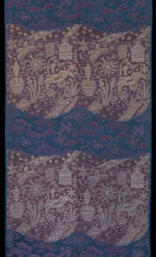 和更紗模様帯|Obi with Design of Fish and Marine Objects