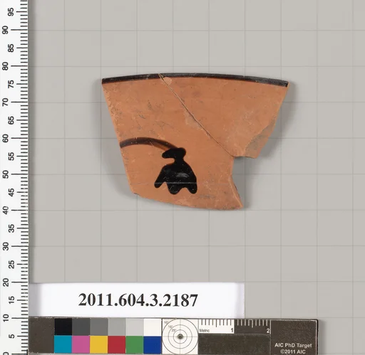 Terracotta rim fragment of a kylix (drinking cup)