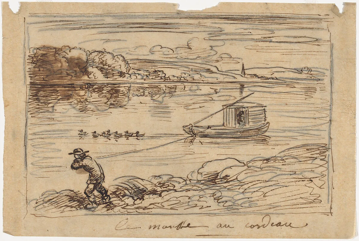 Cabin Boy Hauling the Tow-Rope or Hauling by Rope — Charles-François Daubigny