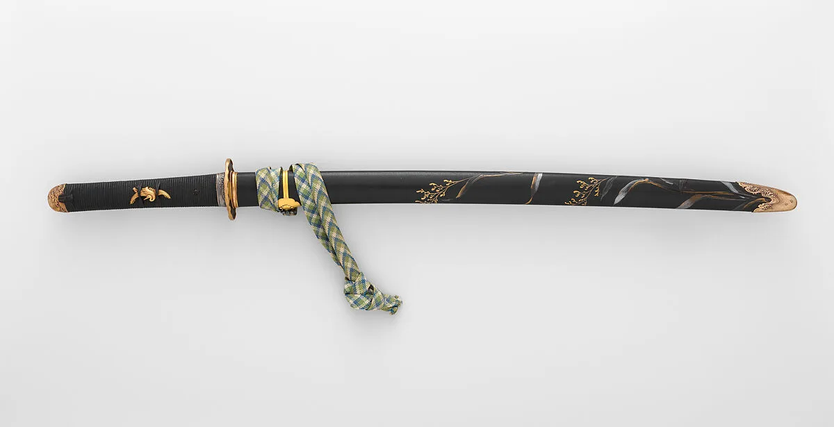 芒蒔絵鞘突兵拵 Blade and Mounting for a Sword (<i>Katana</i>) — 高本秀宗 Takamoto Hidemune